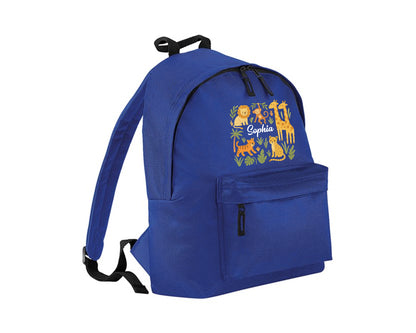 Personalised Kids Fashion Backpack, Custom Name Backpack With Cute Animal Print, Gift For Boys & Girls School Bag, P2547