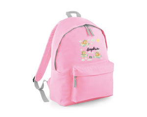 Personalised Kids Backpack, Teddy Bears Among Clouds & Sunshine Design Bag, Back To School Fashion Backpack P2549