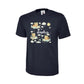 Personalized Kids T-Shirt With Cartoon Bears Flying On Clouds, Custom Name Printed Cartoon Design, Back To School Gift Top P2549