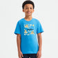 Personalized Kids T-Shirt With Cartoon Bears Flying On Clouds, Custom Name Printed Cartoon Design, Back To School Gift Top P2549