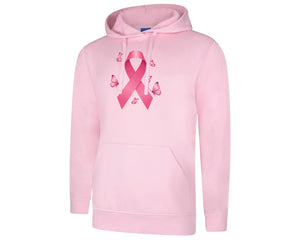 Breast Cancer Awareness Hoodie, Casual Modern Top Promoting Strength and Hope P4436