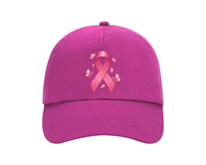 Breast Cancer Awareness Cap, Everyday Casual Hat with Inspiring Awareness Message P4436