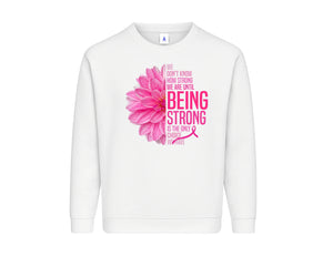 Breast Cancer Awareness Sweatshirt, Meaningful Printed Pullover Promoting Strength and Support, Cozy Everyday Outfit P451