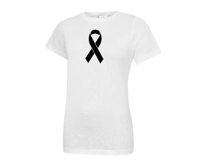 Breast Cancer Awareness T-Shirt, Supportive Ribbon Graphic Tee, Comfortable Casual Everyday Wear P602