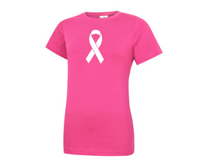 Breast Cancer Awareness T-Shirt, Supportive Ribbon Graphic Tee, Comfortable Casual Everyday Wear P602