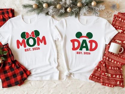 Personalized Parents Est Year Shirt | Christmas Gift for Parents