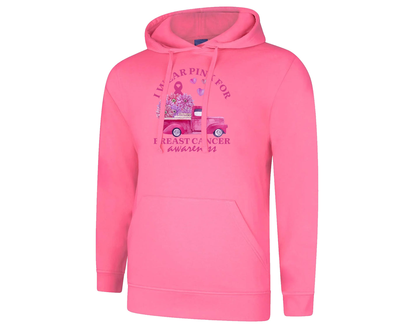 Breast Cancer Awareness Hoodie, Comfortable Daily Wear Spreading Motivation and Strength PT750