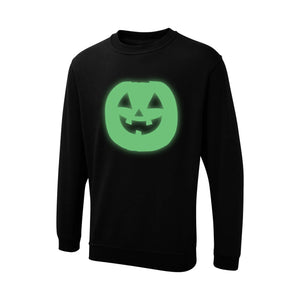 Glow in the Dark Smiling Pumpkin Face - Halloween Glow Expression