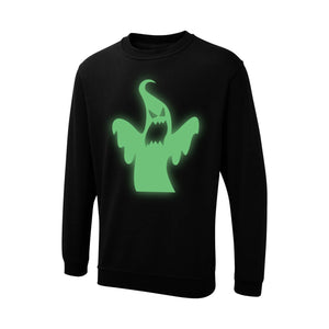 Glow in the Dark Haunted Spirit Design - Creepy Rising Ghost Silhouette