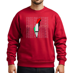 Palestine Sweatshirt – Map Artwork Edition, Symbolizing Hope and Identity