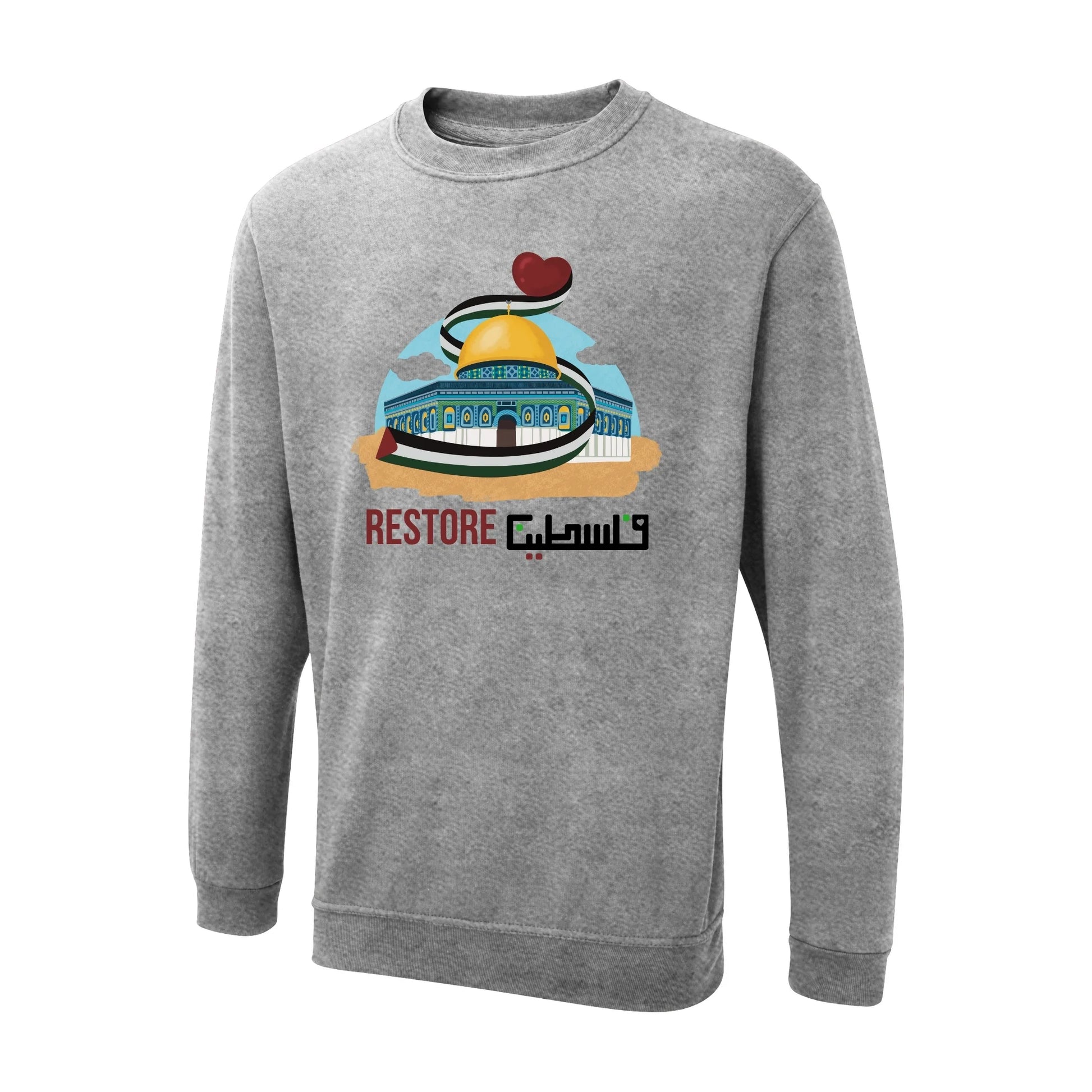 Restore Palestine Sweatshirt – Olive Roots, Unshaken,Echoes of the Homeland