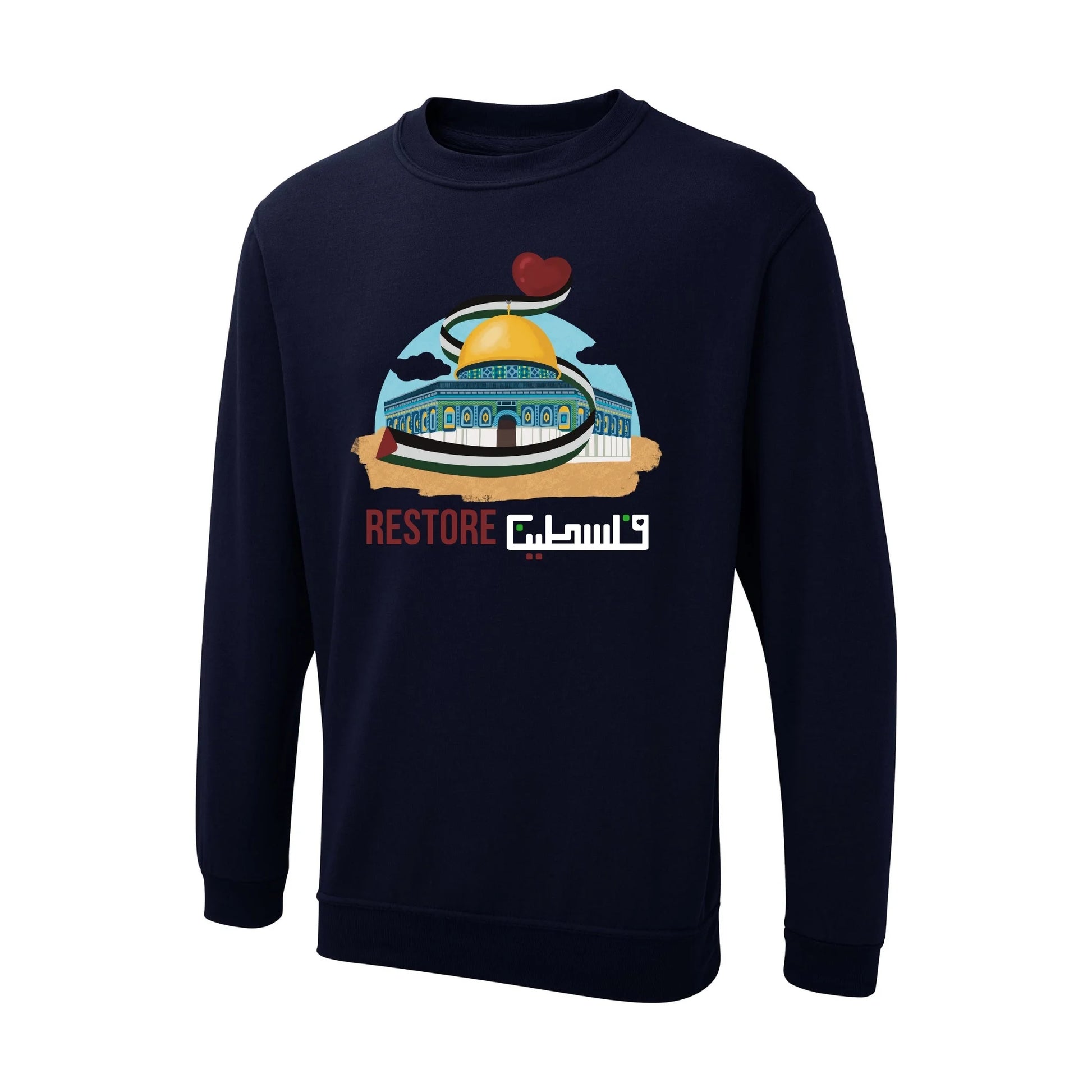 Restore Palestine Sweatshirt – Olive Roots, Unshaken,Echoes of the Homeland