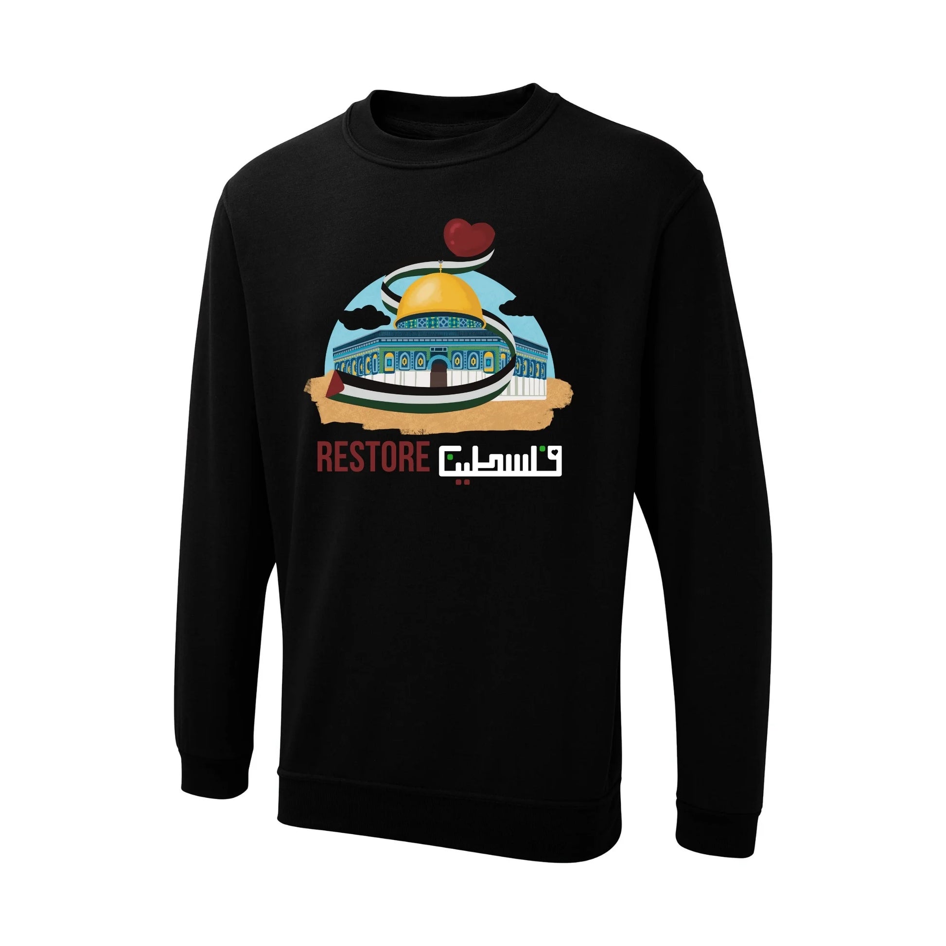 Restore Palestine Sweatshirt – Olive Roots, Unshaken,Echoes of the Homeland