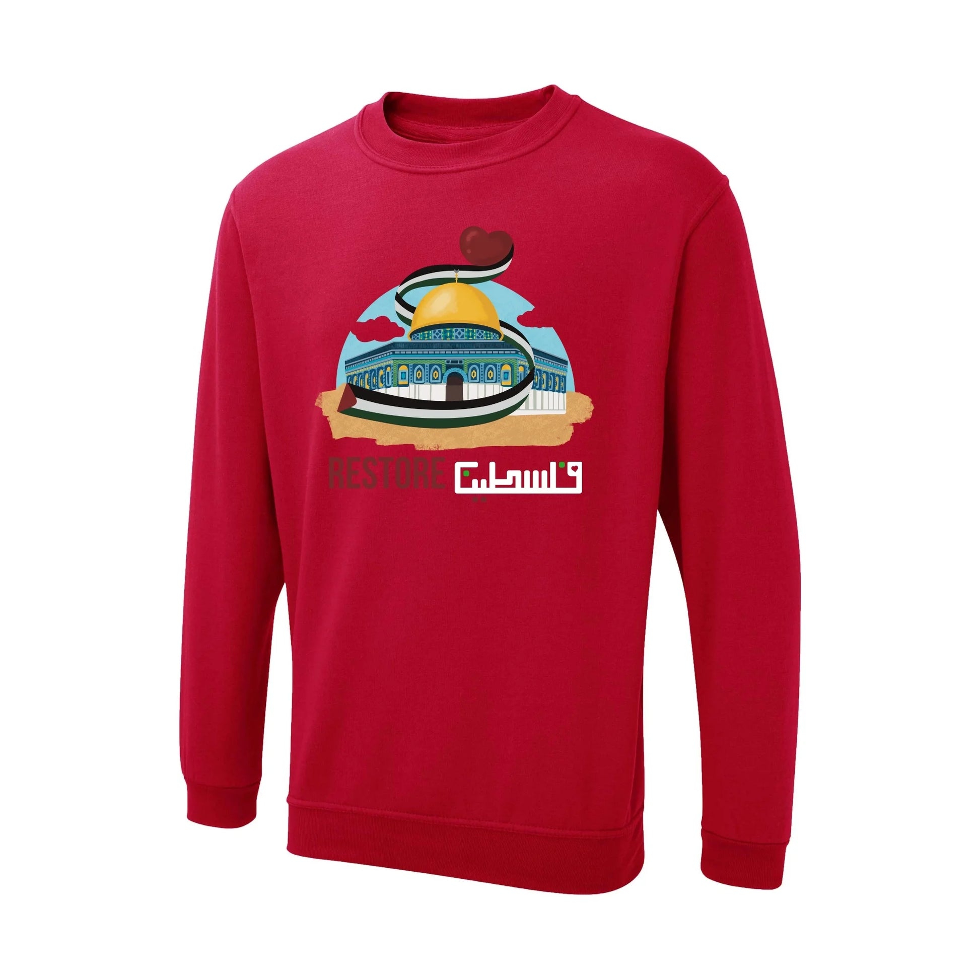 Restore Palestine Sweatshirt – Olive Roots, Unshaken,Echoes of the Homeland