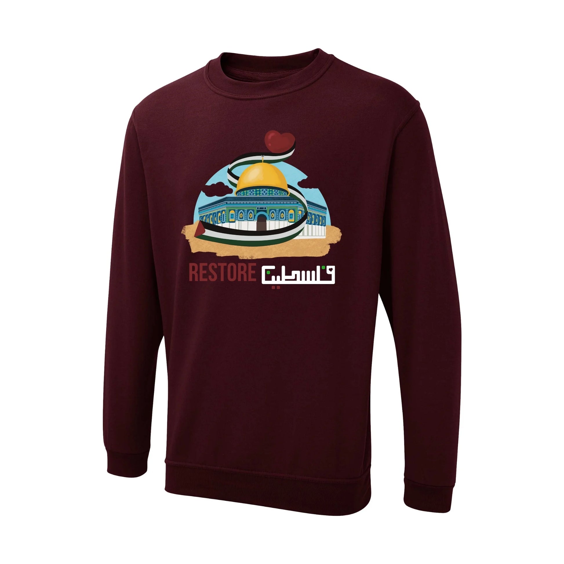 Restore Palestine Sweatshirt – Olive Roots, Unshaken,Echoes of the Homeland