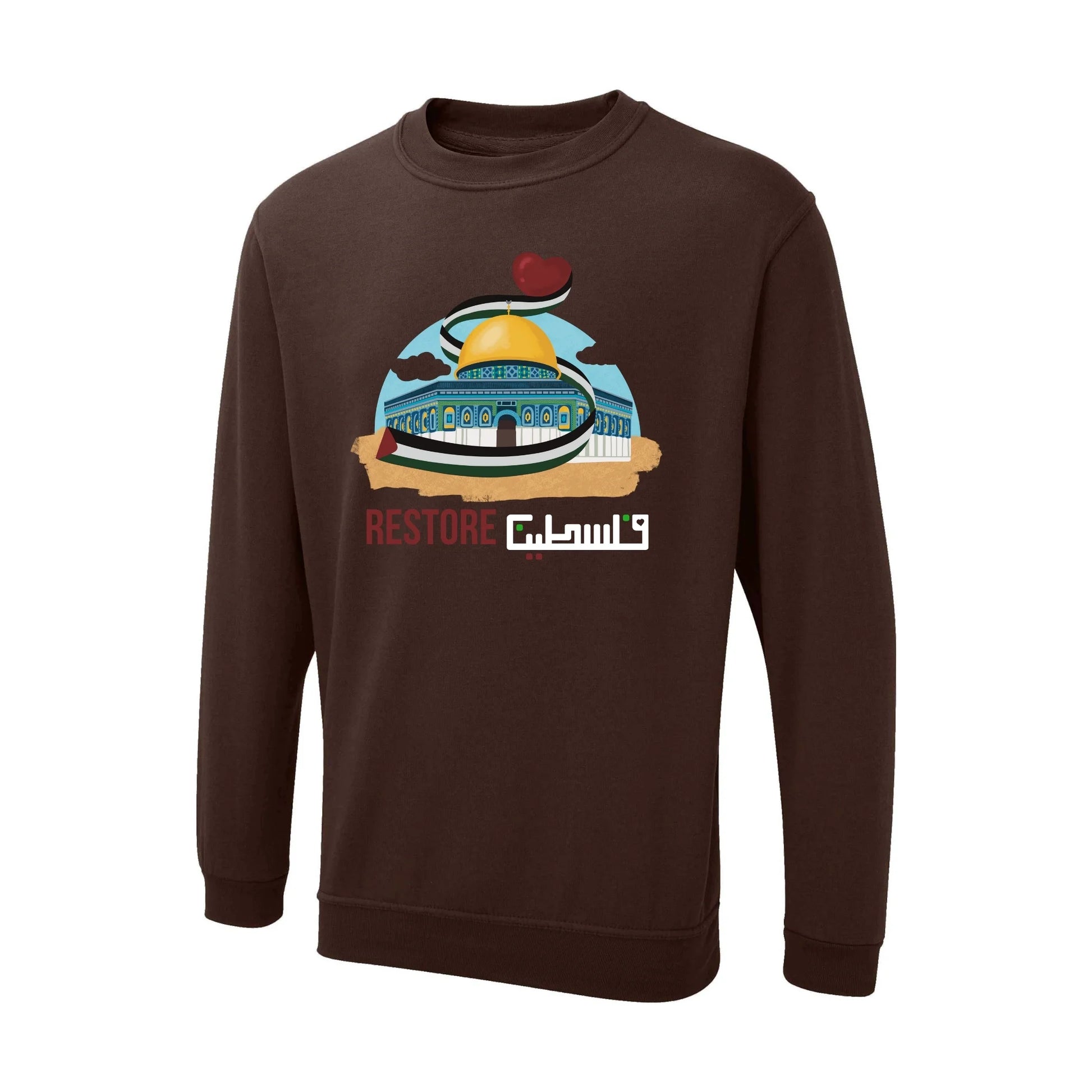 Restore Palestine Sweatshirt – Olive Roots, Unshaken,Echoes of the Homeland