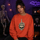 Halloween Skull Hand Oversize Sweatshirt