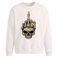 Halloween Skull Hand Oversize Sweatshirt