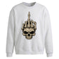 Halloween Skull Hand Oversize Sweatshirt