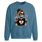 Halloween Oversize Skeleton Coffee Sweatshirt