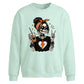 Halloween Oversize Skeleton Coffee Sweatshirt