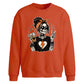 Halloween Oversize Skeleton Coffee Sweatshirt