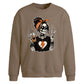 Halloween Oversize Skeleton Coffee Sweatshirt