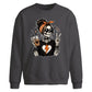 Halloween Oversize Skeleton Coffee Sweatshirt