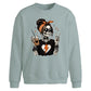 Halloween Oversize Skeleton Coffee Sweatshirt
