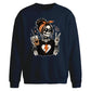 Halloween Oversize Skeleton Coffee Sweatshirt