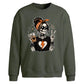 Halloween Oversize Skeleton Coffee Sweatshirt