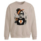 Halloween Oversize Skeleton Coffee Sweatshirt