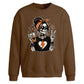 Halloween Oversize Skeleton Coffee Sweatshirt