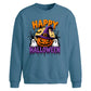 Halloween Oversize Pumpkin Ghost Graphic Sweatshirt