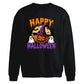 Halloween Oversize Pumpkin Ghost Graphic Sweatshirt
