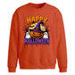 Halloween Oversize Pumpkin Ghost Graphic Sweatshirt