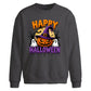 Halloween Oversize Pumpkin Ghost Graphic Sweatshirt