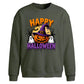 Halloween Oversize Pumpkin Ghost Graphic Sweatshirt