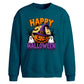 Halloween Oversize Pumpkin Ghost Graphic Sweatshirt