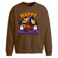 Halloween Oversize Pumpkin Ghost Graphic Sweatshirt