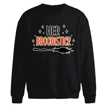 Her Broomstick Halloween Oversized Sweatshirt