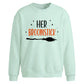 Her Broomstick Halloween Oversized Sweatshirt