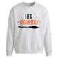 Her Broomstick Halloween Oversized Sweatshirt
