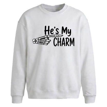 He Is My Charm Halloween Oversized Sweatshirt
