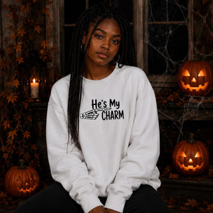 He Is My Charm Halloween Oversized Sweatshirt