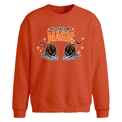 He Likes My Magic Halloween Oversized Sweatshirt