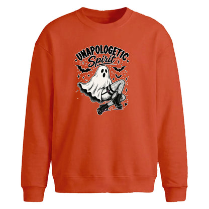 Unapologetic Spirit Ghost Halloween Oversize Sweatshirt