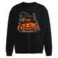 Halloween Cat Pumpkin Oversize Sweatshirt