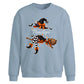Personalised Witch Broom Halloween Oversized Sweatshirt