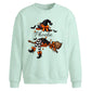 Personalised Witch Broom Halloween Oversized Sweatshirt
